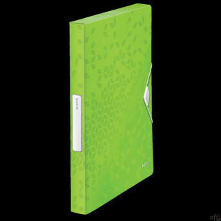 Praktyczne elastyczne zamknięcie zabezpieczające dokumenty podczas przenoszenia_Etykieta na grzbiecie ułatwia identyfikację zawa