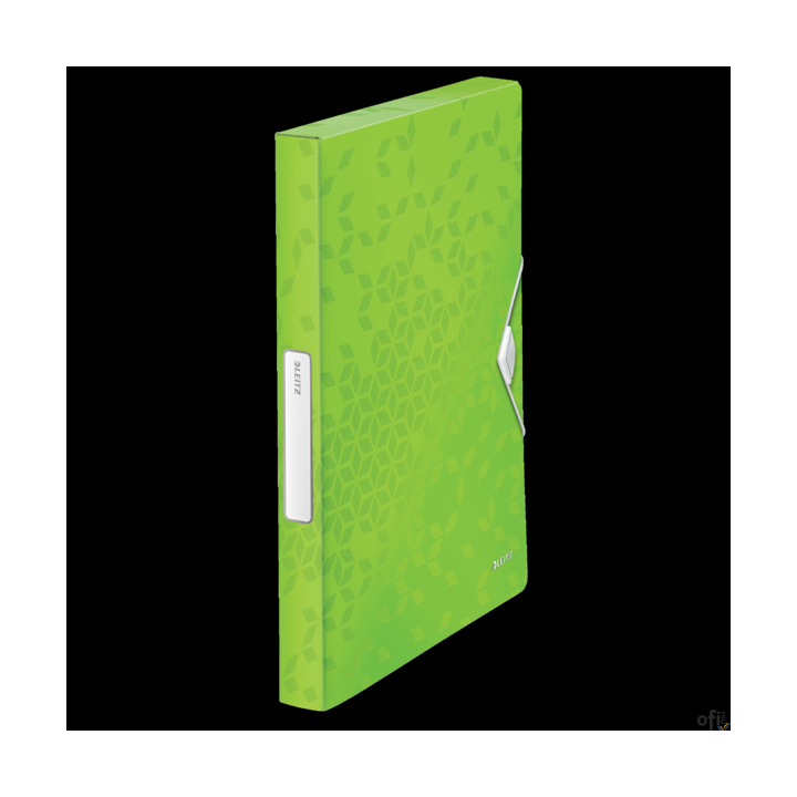 Praktyczne elastyczne zamknięcie zabezpieczające dokumenty podczas przenoszenia_Etykieta na grzbiecie ułatwia identyfikację zawa