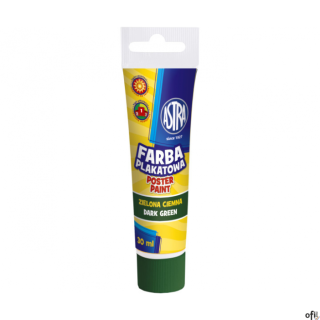Farba plakatowa Astra tuba 30 ml - ciemna zieleń, 83110906 SALE