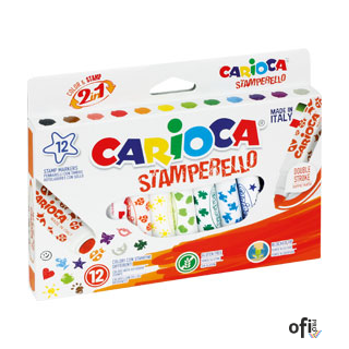 Pisaki CARIOCA STEMPLE, 12 kolorów 160-1903