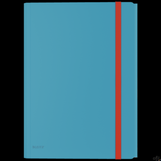 Lekka teczka z gumką A4. 3 klapki i wewnętrzna kieszeń do przechowywania dokumentów lub akcesoriów. Mieści 150 kartek. Minimalis