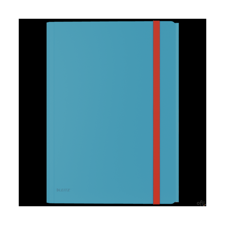 Lekka teczka z gumką A4. 3 klapki i wewnętrzna kieszeń do przechowywania dokumentów lub akcesoriów. Mieści 150 kartek. Minimalis