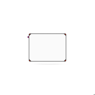 Tablica suchościeralna magnetyczna MemoBe idea EDGE ALL BLACK, powierzchnia biała, rama aluminiowa czarna, 60x45 cm MITM060045.0