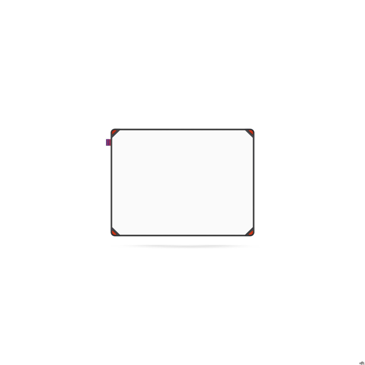 Tablica suchościeralna magnetyczna MemoBe idea EDGE ALL BLACK, powierzchnia biała, rama aluminiowa czarna, 60x45 cm MITM060045.0