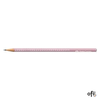 Ołówek grafitowy Sparkle Faber-Castell w perłowym kolorze Rose Shadows. Unikalny design z atrakcyjnymi błyszczącymi kropkami zos