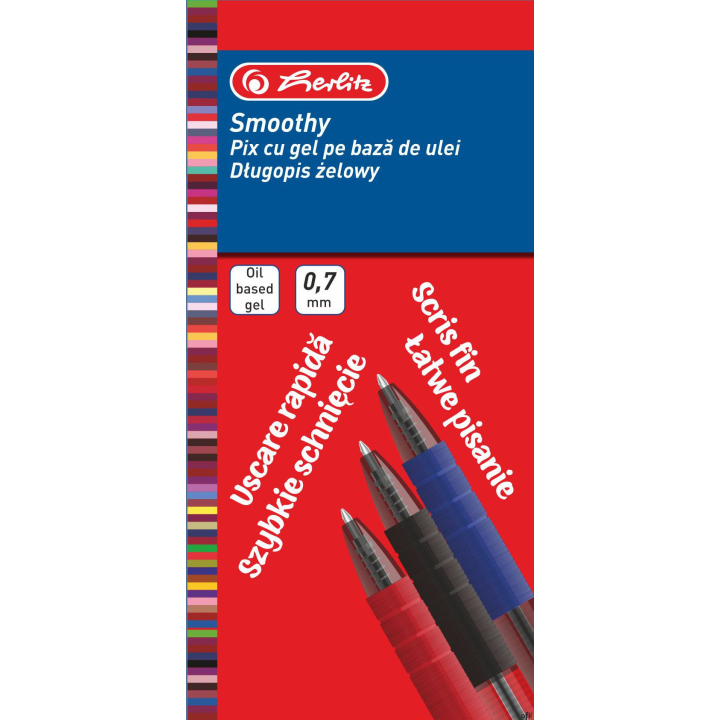 Długopis żelowy SMOOTHY 0,7 mm niebieski 9476470 Herlitz