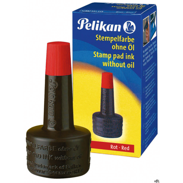 Tusz do stempli 28ml czerwony 100436065 PELIKAN
