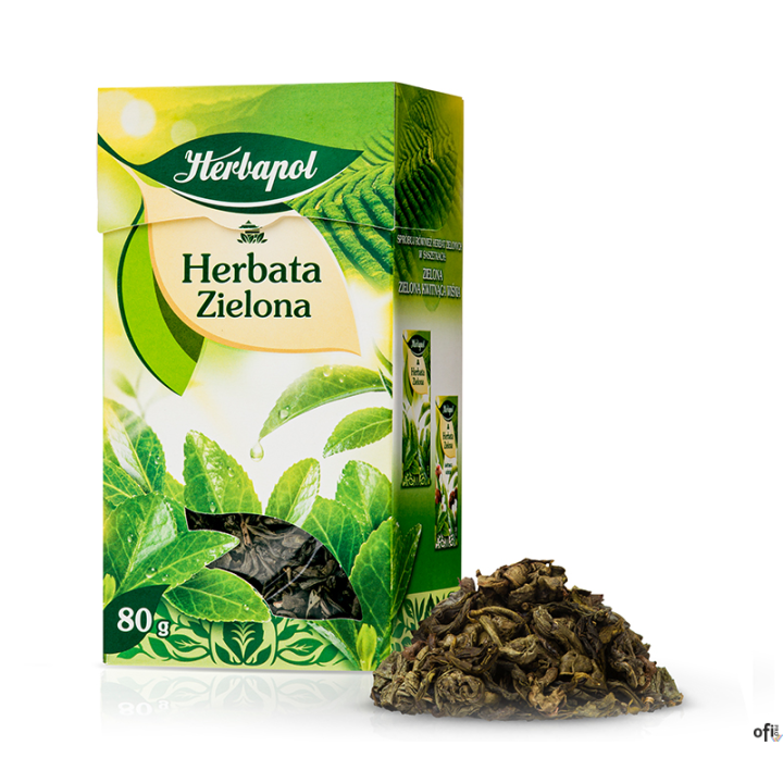 Herbata HERBAPOL klasyczna zielona 80g sypka