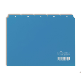 Przekładki A5 25 szt. 5/5 do kart.  indeksami 40mm Niebieski 365006 DURABLE