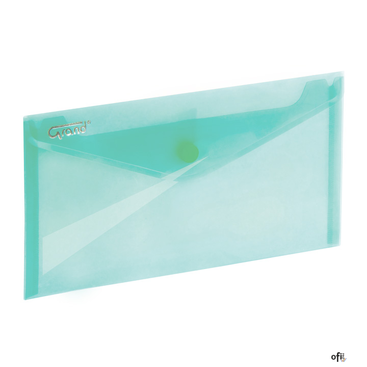 Teczka kopertowa na zatrzask DL ZP-046 zielona GRAND 120-1871