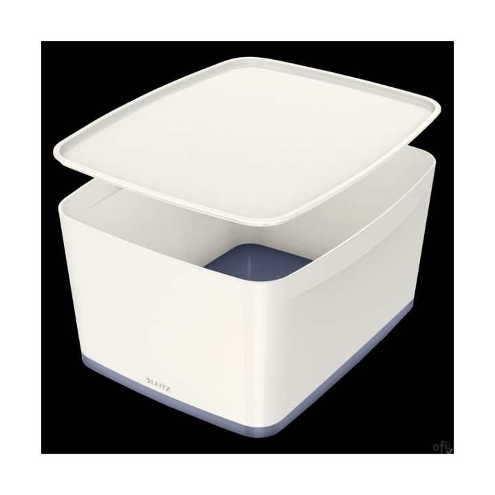 Organizer Leitz MyBox, z systemem modułowego ustawiania, stwarza możliwość eleganckiego przechowywania akcesoriów w domu lub biu