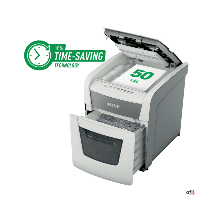 Niszczarka Leitz IQ AutoFeed 50, P4, 50 kartek, 20 l kosz 80350000