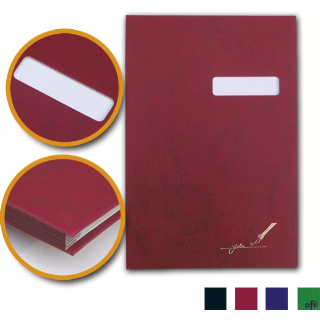 Teczka do podpisu 20-kart, okienko, bordo 1822243 BARBARA