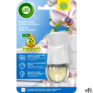 AIR WICK odświeżacz Elektryczny komplet 19ml Świeże Pranie Biała Orchidea 18130