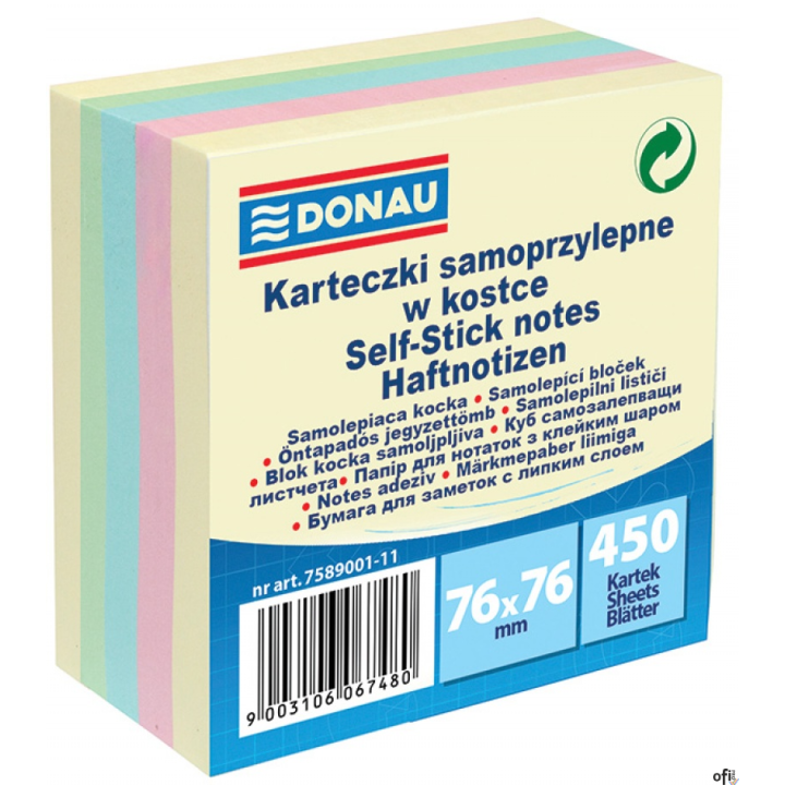 karteczki samoprzylepne w delikatnych kolorach, idealne do pozostawienia wiadomości zarówno w biurze jak i domu_ilość karteczek:
