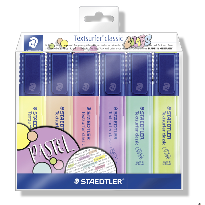 Zakreślacz Classic Colors, 6 kol. w opak., Staedtler S 364 CWP6