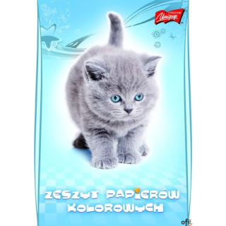 Zeszyt papierów kolorowych nabłyszczanych A4 10 kartek