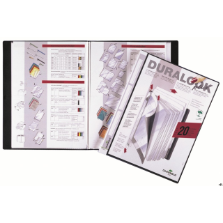 DURALOOK_ PLUS, album ofertowy 20 kieszonek PP czarny, DURABLE 243201