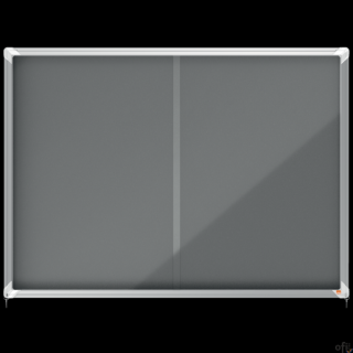 Gablota filcowa Nobo Premium Plus 18xA4, szara (drzwiczki przesówne) 1915338