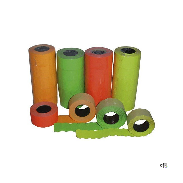 Taśma do metkownicy 2rzędowa 26x16mm fala zielona