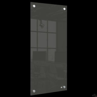 Mała podłużna szklana tablica suchościeralna Nobo Home 300x600mm, czarna 1915609