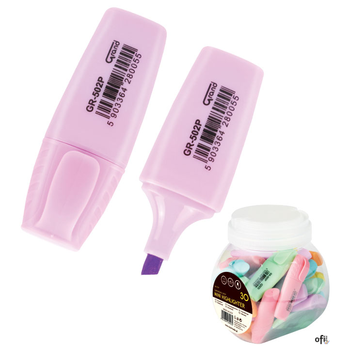 Zakreślacz GRAND GR-502P mini pastelowy 160-2237