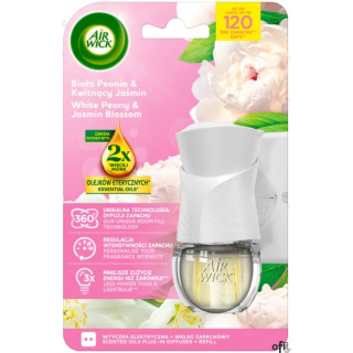 AIR WICK odświeżacz Elektryczny komplet 19ml Biała Peonia i Kwitnący Jaśmin 18116