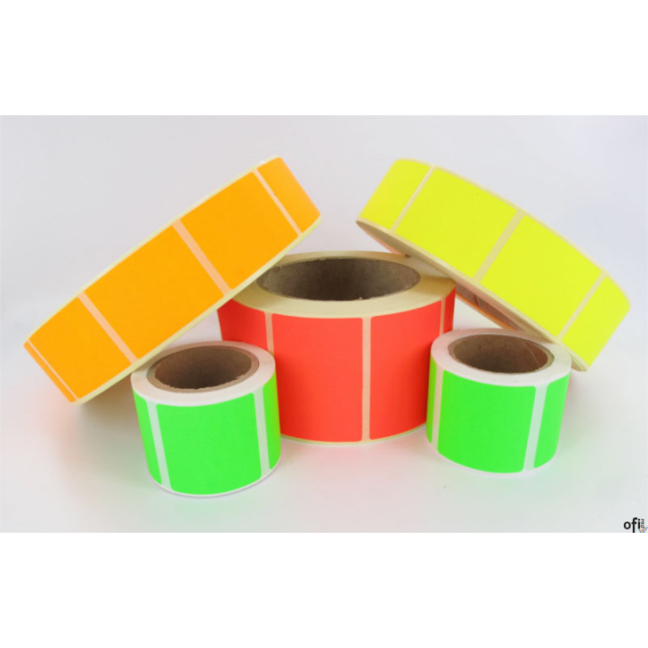 Etykieta rola DOTTS 60x40 (4 rolek) termiczna pomarańczowa nawój 1000szt.