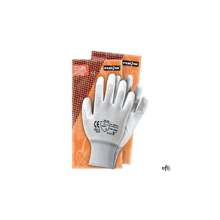 Rękawice powlekane białe Rozmiar 10 RNYPO