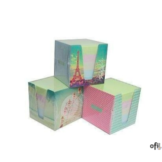 Bloczek kostka kolor 9x9x9 w kubiku INTERDRUK