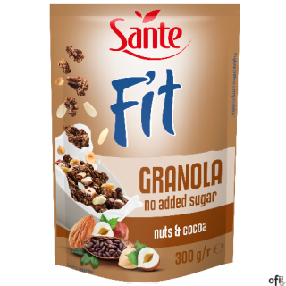 Granola orzechy-kakao Fit bez cukru 300g SANTE