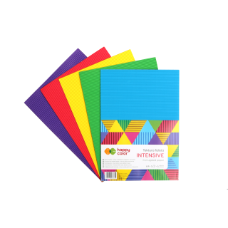 Tektura falista INTENSIVE, A4, 5 ark, 5 kolorów, Happy Color HA 7720 2030-INTEN