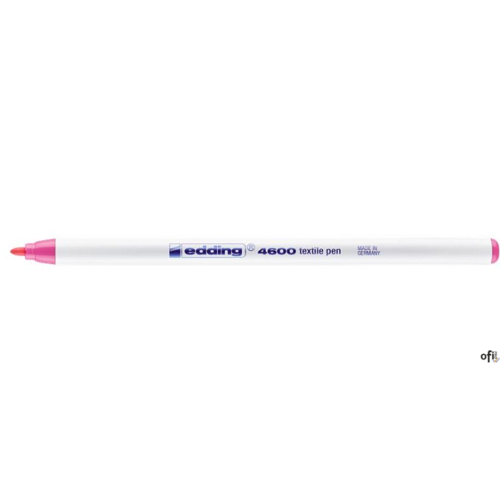 Marker do tkanin okrągła końcówka 1 mm różowy Edding 4600/009/R