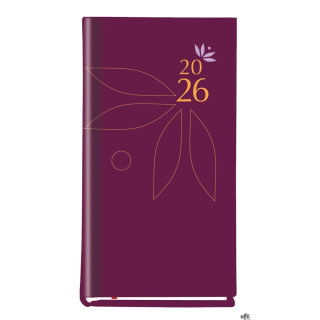 Terminarz Koliber 75x130mm 2026 - fioletowy Michalczyk i Prokop T-320-06 KALENDARZ tydzień na 2 stronach