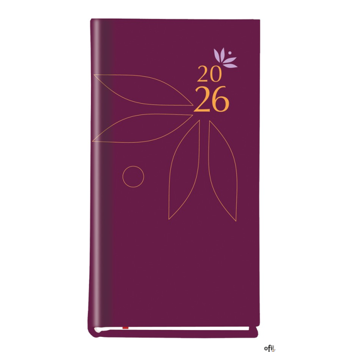 Terminarz Koliber 75x130mm 2026 - fioletowy Michalczyk i Prokop T-320-06 KALENDARZ tydzień na 2 stronach