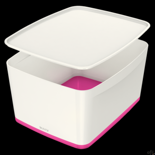 Organizer Leitz MyBox, z systemem modułowego ustawiania, stwarza możliwość eleganckiego przechowywania akcesoriów w domu lub biu