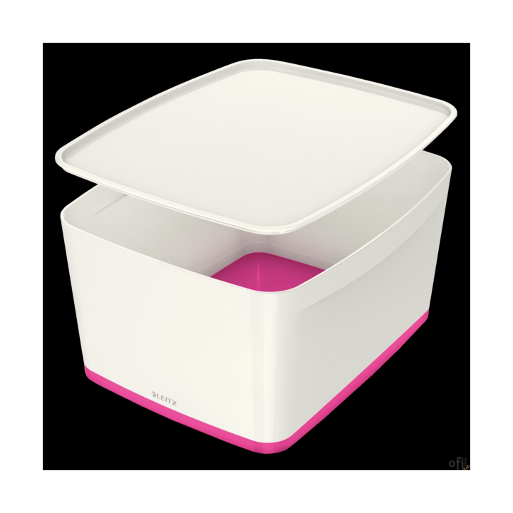 Pojemnik MyBOX duży z pokrywką biało-różowy LEITZ 52161023