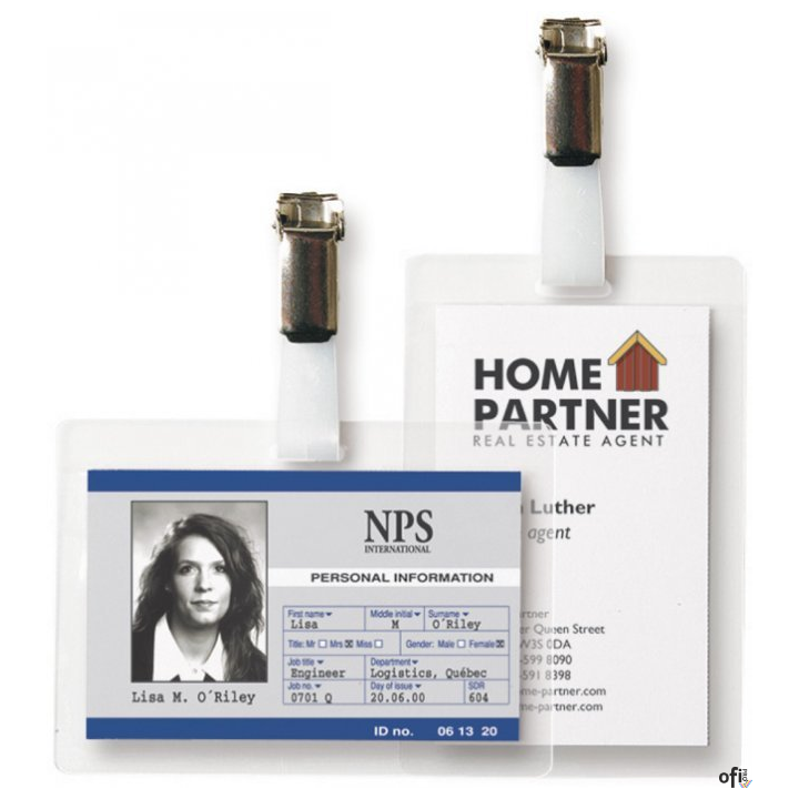 Karta identyfikacyjna samoprzylepna, pionowa 107x70 mm (25 szt.) 3L L11148