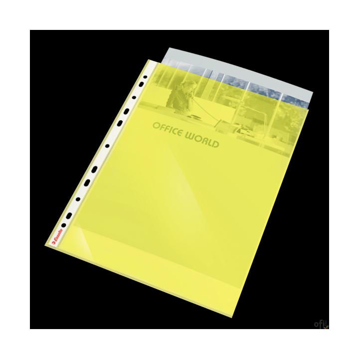 Koszulki krystaliczne, kolorowe A4 Esselte, żółty / 55 mic., 10 szt., 47201