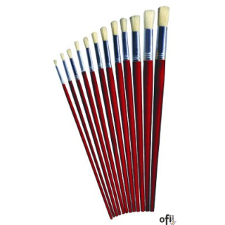 Do akwareli i retuszu Artystyczne,okrągłe Drewniana rękojeść Metalowe okucie Opakowanie: blister - 12 szt(rozm. 1 - 12)