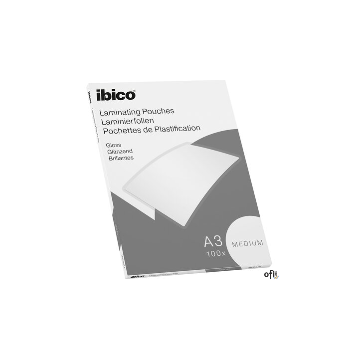 Folia do laminacji IBICO A3 100mic przezroczysta, połysk, 100 szt., MEDIUM 627312