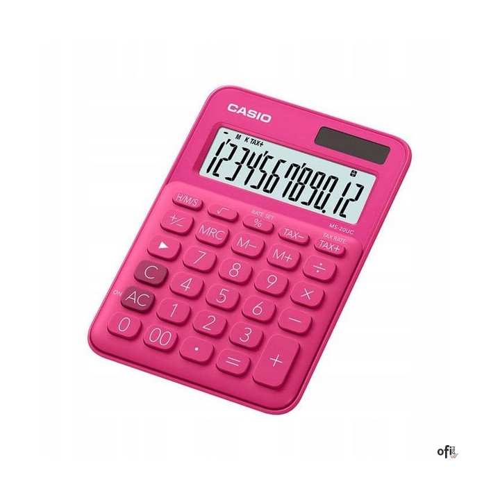 Kalkulator CASIO MS-20UC-RD BOX ciemno różowy