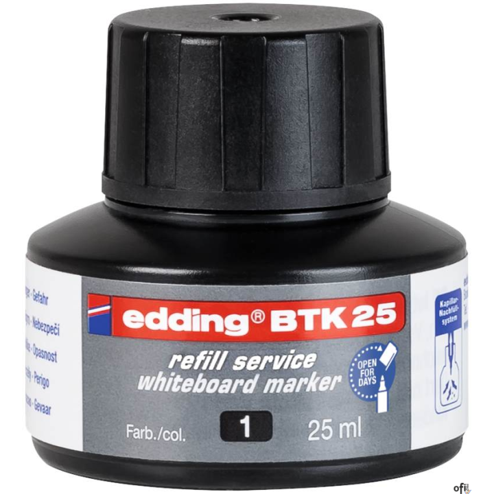 Tusz do markerów do tablic 25 ml czarny Edding BTK25/001/C