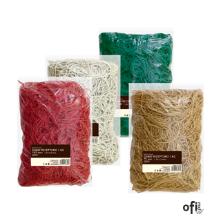 Gumki recepturki 100 mm, średnica 100 mm GRAND 130-1683 1kg 1,5x1,5mm