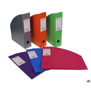 Pojemnik na czasopisma 10cm silver BIURFOL srebrny KSE-36-01 (X)