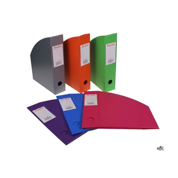 Pojemnik na czasopisma 10cm silver BIURFOL srebrny KSE-36-01 (X)