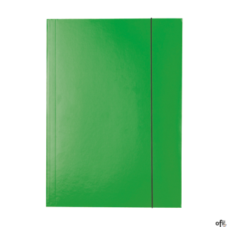 Teczka lakierowana z gumką A4 zielona ESSELTE 13437