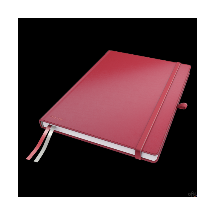 Notatnik LEITZ Complete A4 80k czerwony w kratkę 44710025