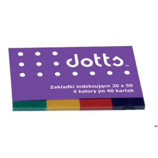 Zakładka indeksująca DOTTS 20x50 4x40kartek transparentna(NSP20/50/T/D)
