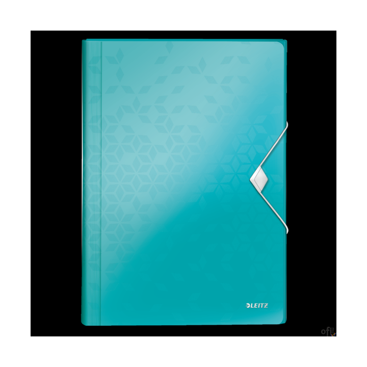 Teczka 6przegródek LEITZ WOW A4 turkusowa 250k 45890051